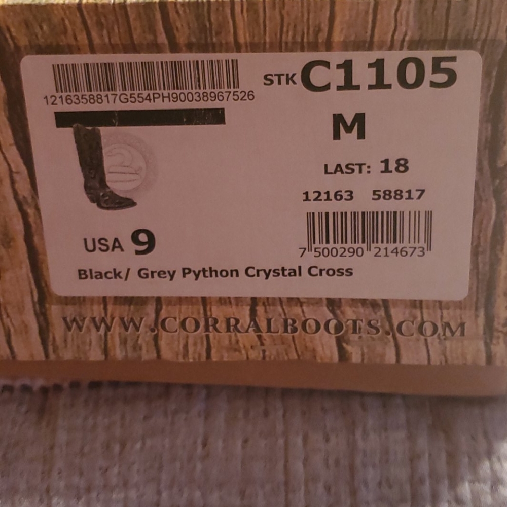 Corral Python Swarovski Crystal Cross Boots - image 7